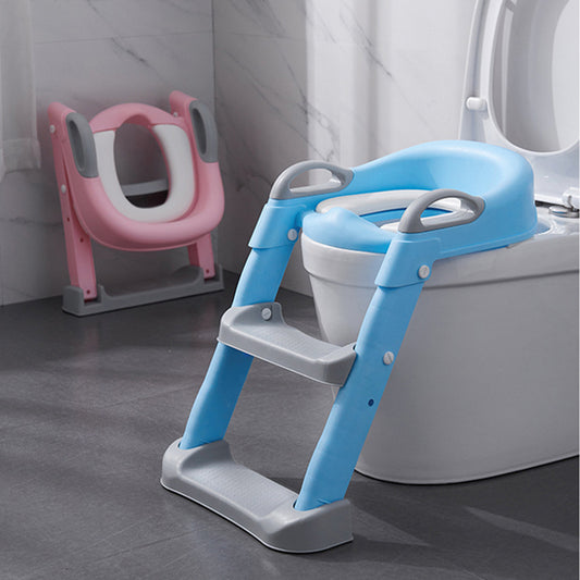 【ママ大助かり】子どもがひとりでトイレできた！ステップ一体型補助便座 安心・安全設計 折りたたみ収納