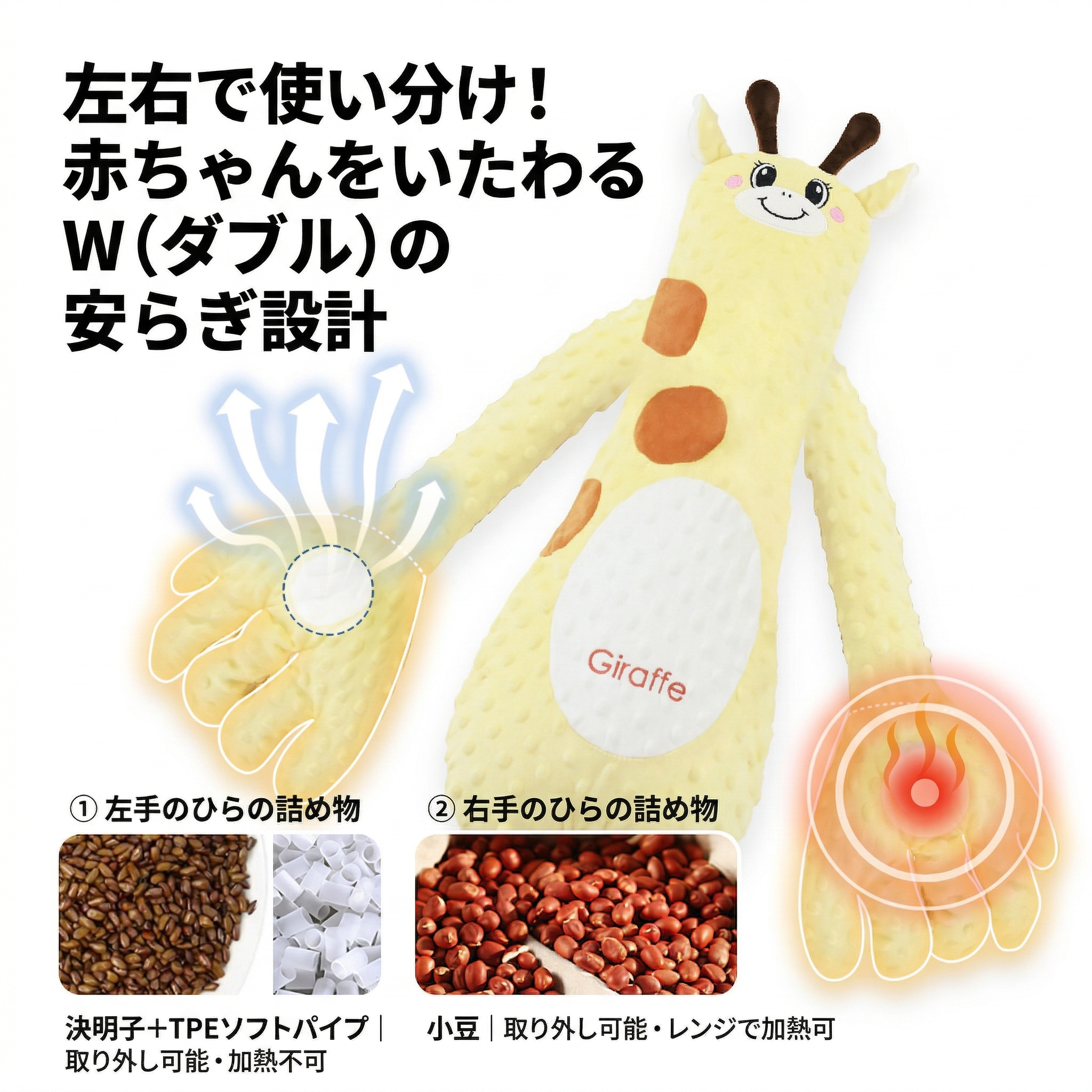 Baby soothing hand cuddling to sleep, patting baby to calm down, baby lying down to sleep, baby anti-startle pillow, patting bottom to soothe baby.