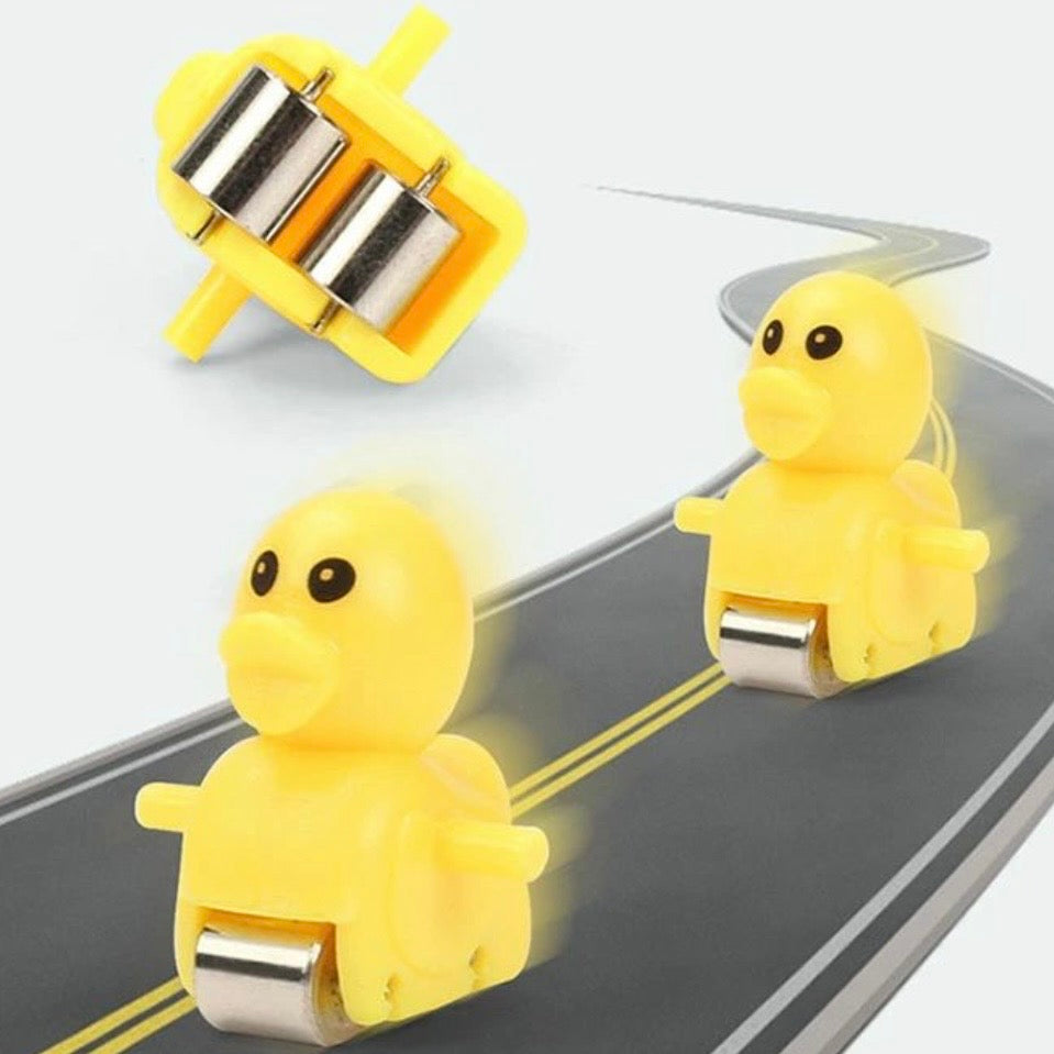 アヒル 階段登り おもちゃ スライド 12個セット電動 知育玩具 音楽付き ライトアップ 電池式 (単2電池別売) 子供 男の子 女の子 プレゼント